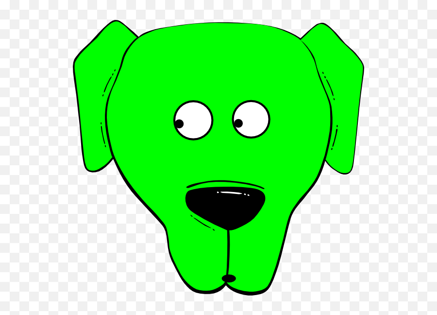 Green Suspicious - Cartoon Dog Face Clipart Full Size Clip Art Emoji,Dog Face Clipart
