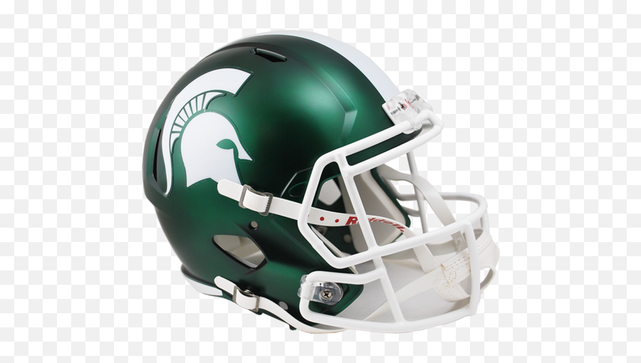 Michigan State Spartans Replica Full Size Speed Helmet - Satin Green Michigan State Football Helmet Emoji,Msu Spartan Logo