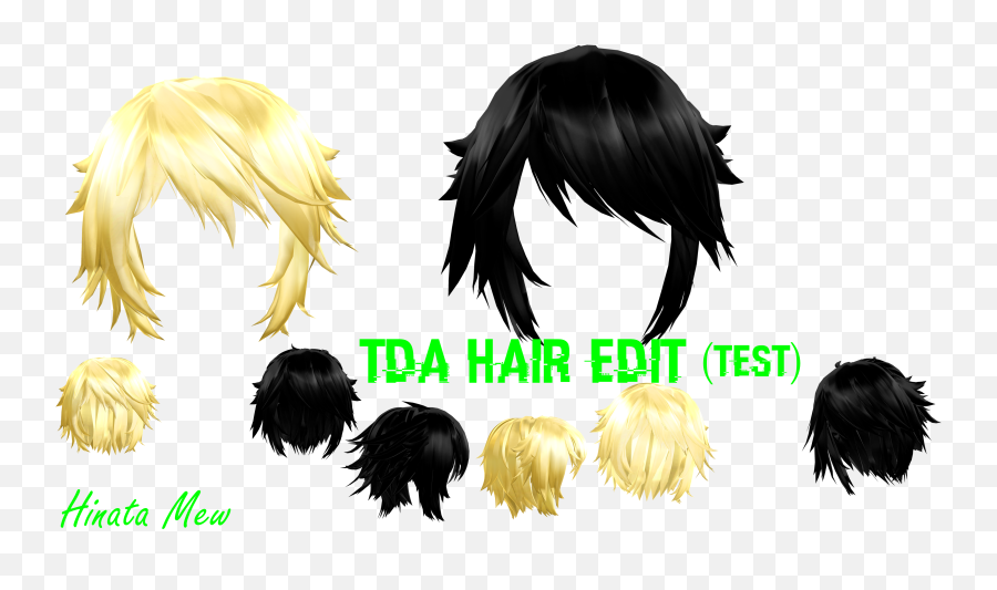 Black Hair Hair Coloring Wig Hairstyle - Mmd Models Hair Male Emoji,Anime Hair Transparent