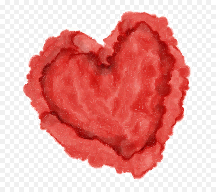 Heart Watercolor Red Valentine Day - Coração De Aquarela Png Emoji,Loving Clipart