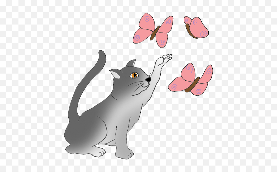Cat Clip Art Cat Sketches Cat Drawings U0026 Graphics - Cat Butterfly Clipart Emoji,Cute Black Cat Clipart