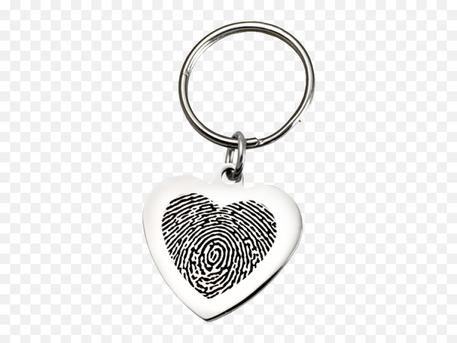 Fingerprint Memorial Key Ring - Keychain Clipart Full Size Keychain Clipart Black And White Emoji,Key Clipart Black And White