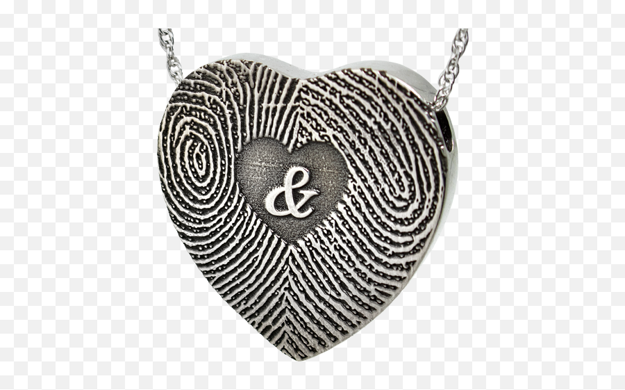 Wholesale 3d Duo Fingerprints Ampersand Heart Memorial Jewelry - Saint James Jean Chanvre Emoji,Ampersand Clipart