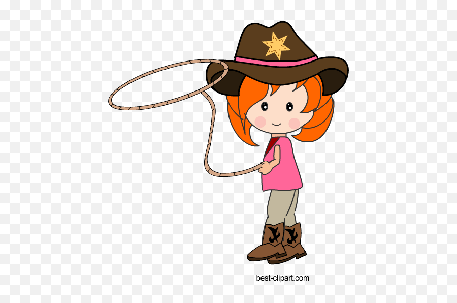 Western Cowboy Cowgirl Free Clip Art Emoji,Cute Cactus Clipart