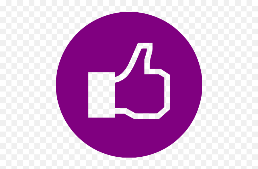 Purple Facebook Like 4 Icon - Like Black And White Emoji,Like Png