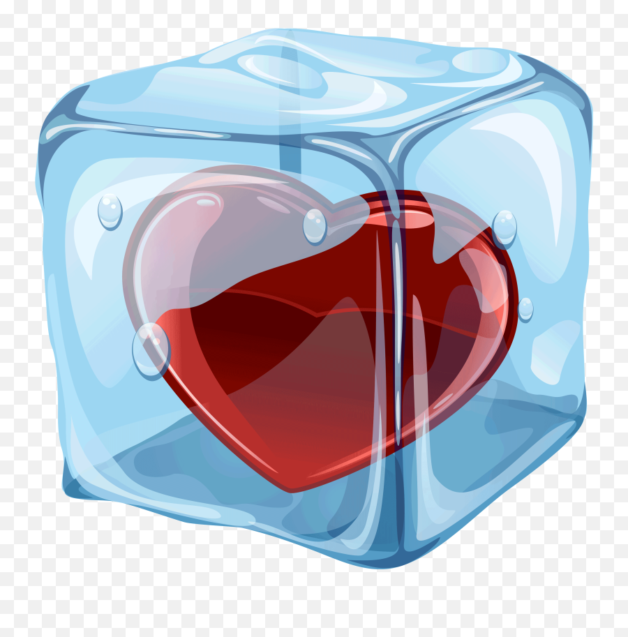 Heart In Ice Cube Png Clipart - Heart In Ice Cube Emoji,Ice Clipart