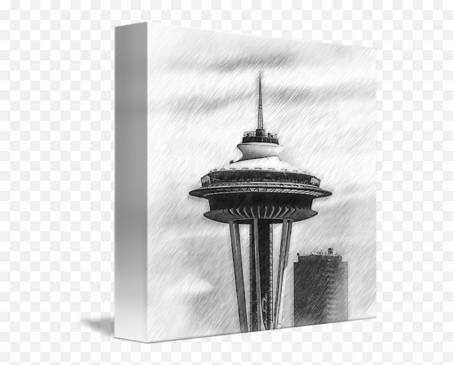 Space Needle Sketched By Kirt Tisdale Emoji,Space Needle Png