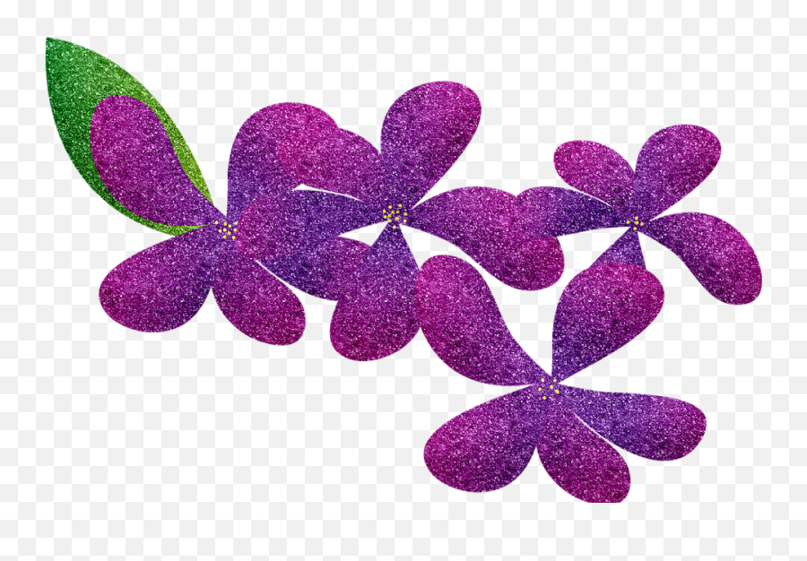 Free Photo Floral Vintage Decorative Glitter Purple Flowers Emoji,Purple Flower Transparent Background