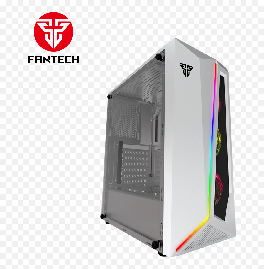 Fantech Pc White Gaming Case Cg71 With Rgb Lighting Atx Middle Tower Computer Case Emoji,Transparent Cpu Casing