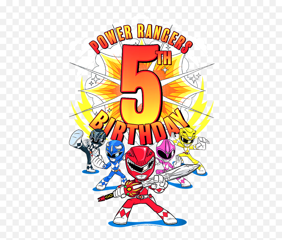 Power Rangers Group Shot 5th Birthday Png Weekender Tote Emoji,Power Ranger Png
