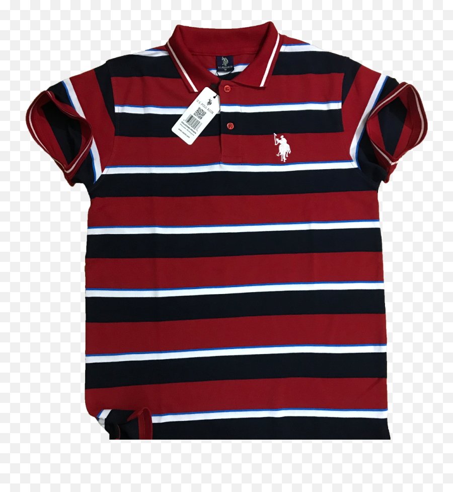 Dhamaka Shopping - Mens Striped Polo Tshirtm Red Emoji,Polo Shirt With M Logo