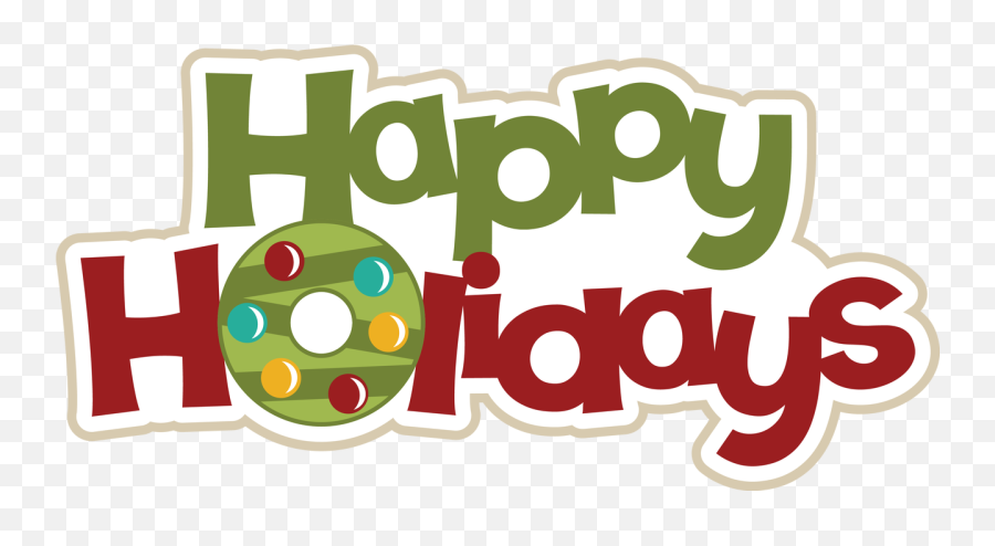 Happy Holidays Christmas Title 0 Transparent Cartoon - Dot Emoji,Happy Holidays Clipart