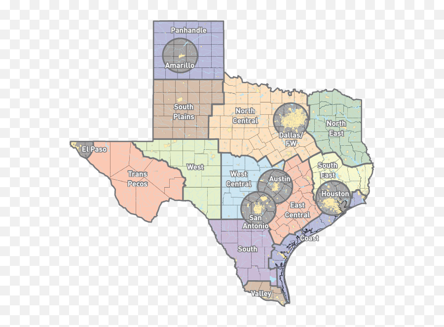 Download Fftx Region Map - Texas Communities Map Png Image Emoji,Texas Map Png