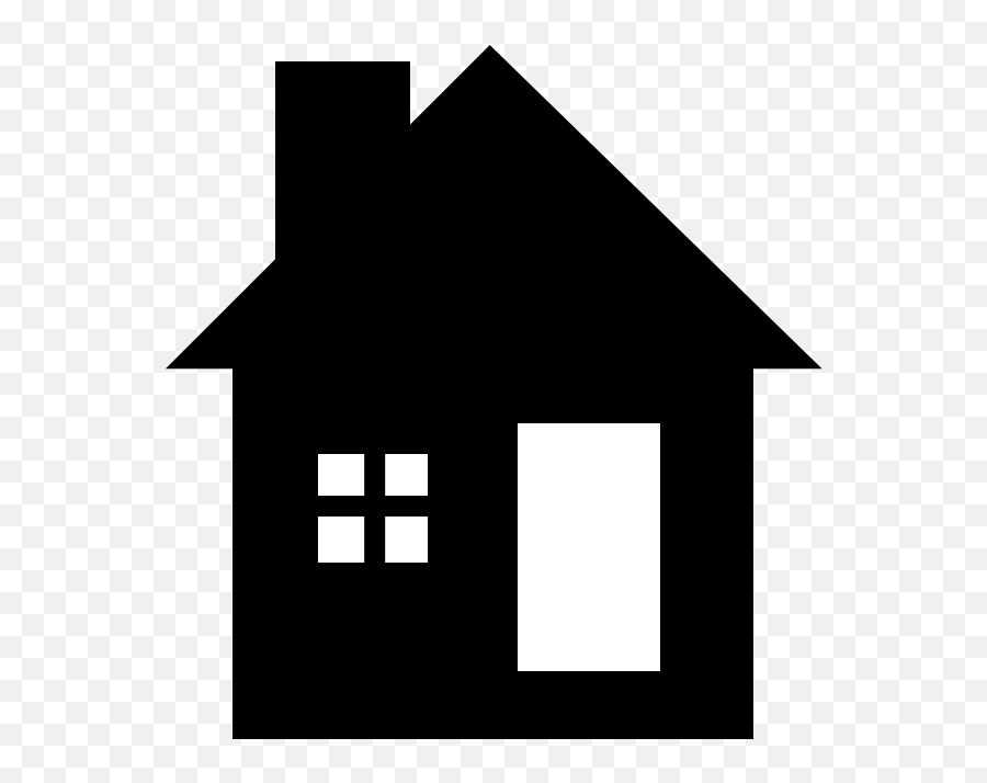 Black House Png Transparent - House Clipart Black And White Emoji,House Png