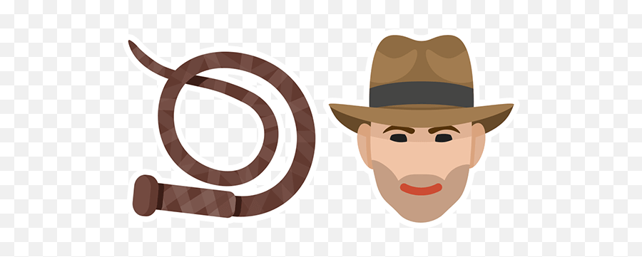 Indiana Jones Bullwhip Cursor U2013 Custom Cursor - Costume Hat Emoji,Indiana Jones Logo