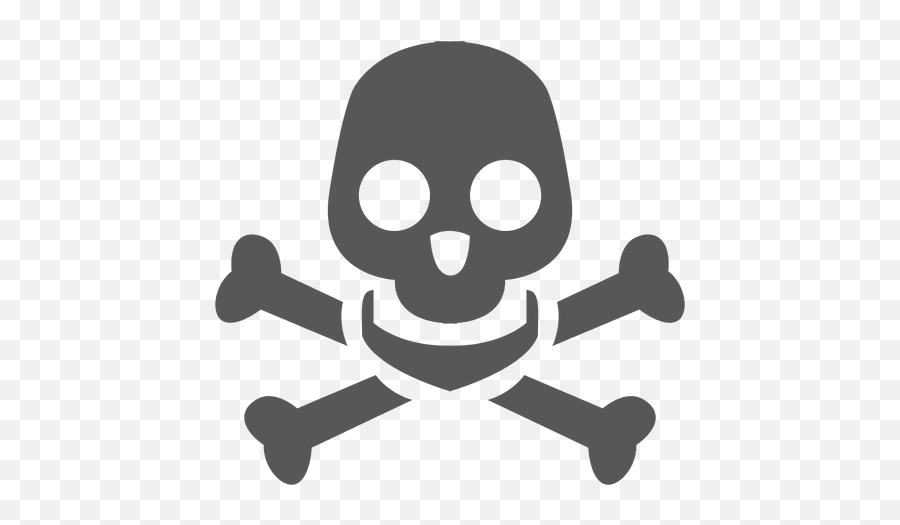 Danger Skull Icon Silhouette - Transparent Png U0026 Svg Vector File Black Skull And Crossbones Emoji,Skull Emoji Png