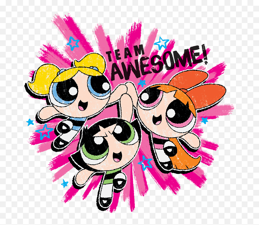 Powerpuff Girls Team Awesome Menu0027s Regular Fit T - Shirt Powerpuff Girls Team Awesome Emoji,Powerpuff Girls Transparent