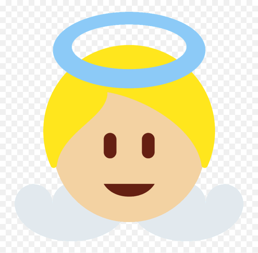 Baby Angel Emoji Clipart - Happy,Angel Emoji Png