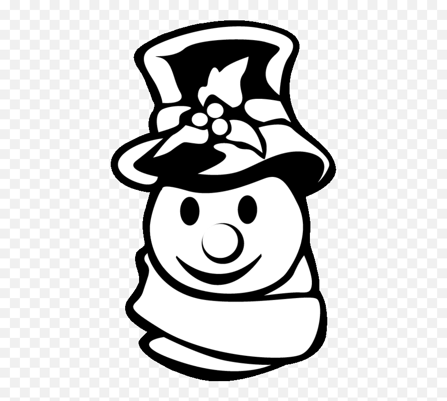 Snowman Face Png - Christmas Snowman Silhouette Snowman Transparent Snowman Black And White Emoji,Snowman Clipart