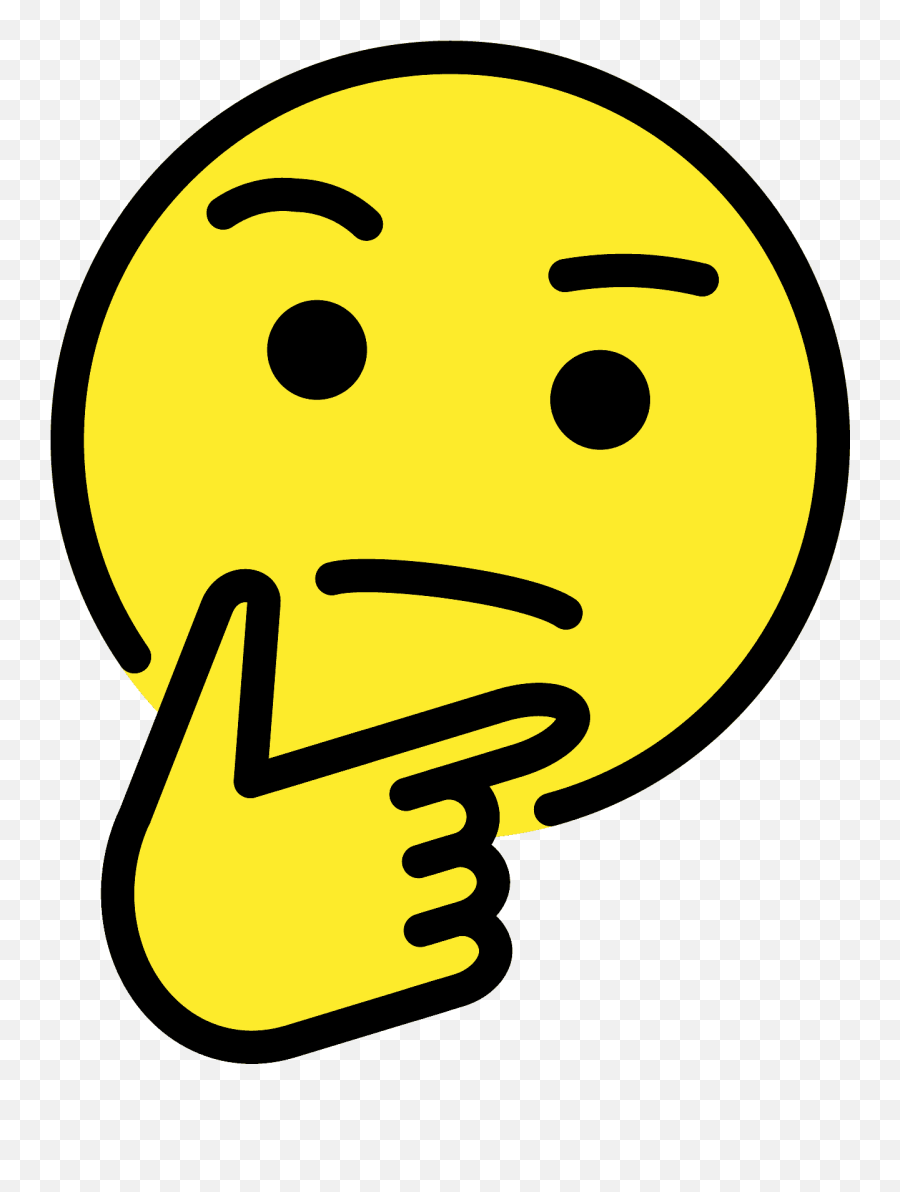 Thinking Face Emoji Clipart - Thinking Symbol,Thinking Emoji Png