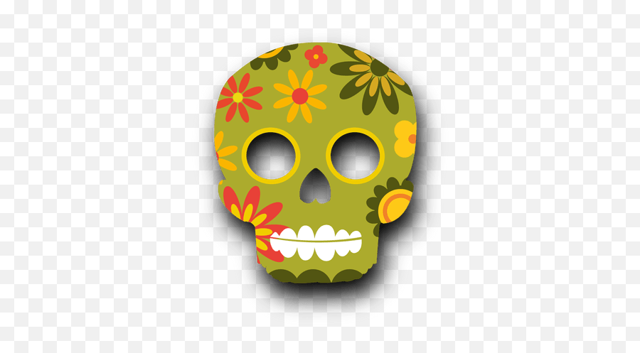 Colorful Floral Sugar Skull - Transparent Png U0026 Svg Vector File Sugar Skull Transparent Clipart Emoji,Skull Transparent