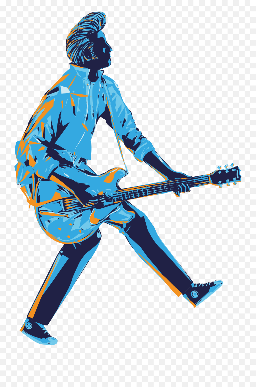 Illustration Rockstar Guitarist Rock N Roll Decal Emoji,Rock And Roll Clipart