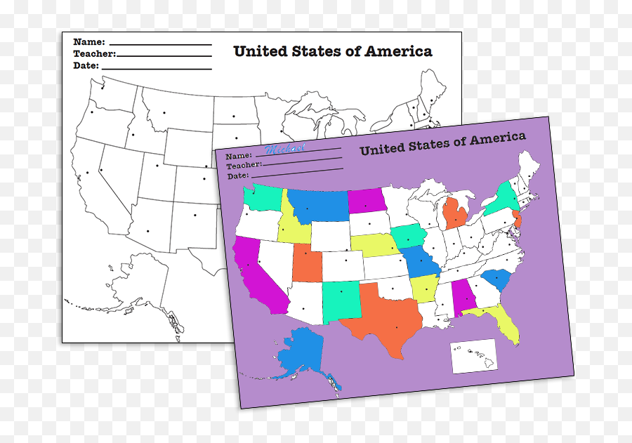 Printable - Us Map With States And Capitals Fellowes Emoji,Us Map Transparent