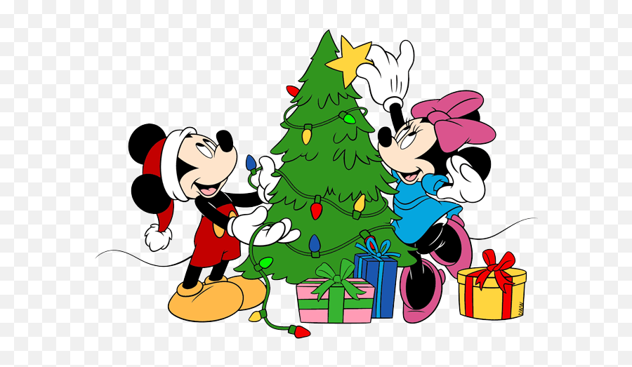 Download Mickey Christmas Tree Clipart - Mickey Mouse And Clipart Mickey And Minnie Mouse Christmas Emoji,Mickey Clipart