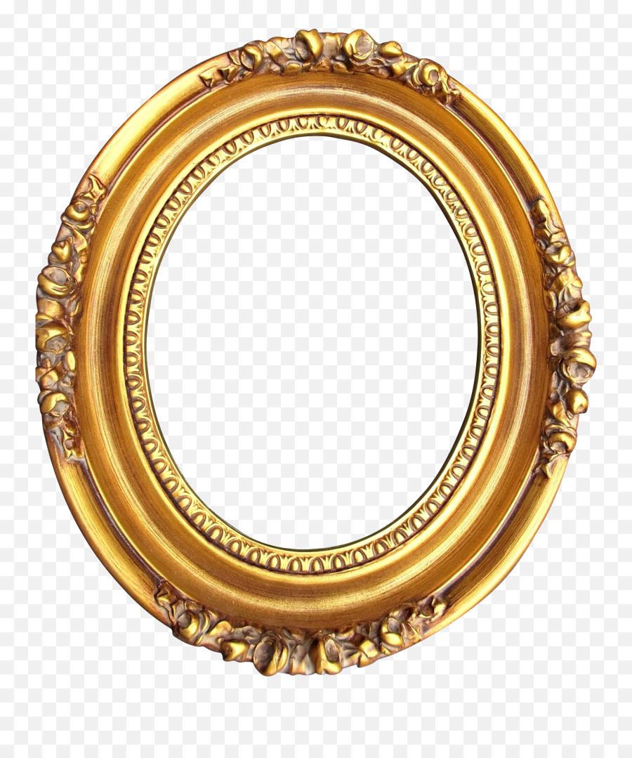 Download Gold Oval Frame Png - Oval Gold Frame Transparent Background Emoji,Oval Png