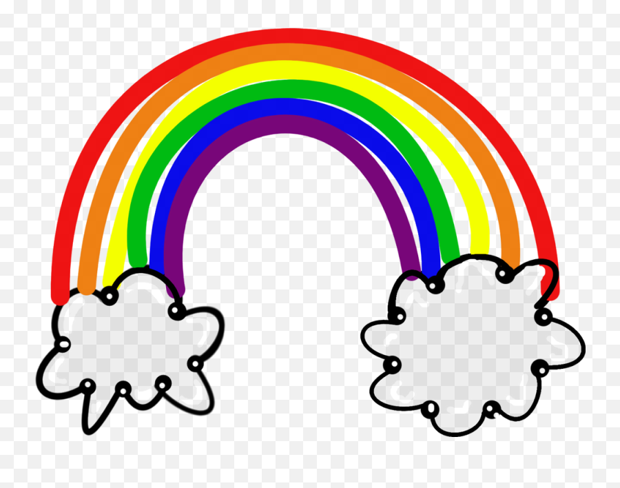 Rainbow Rain Bow Colour Colours Sticker New 2018 Red Orange - Rainbow Emoji,Rainbow Clipart Black And White