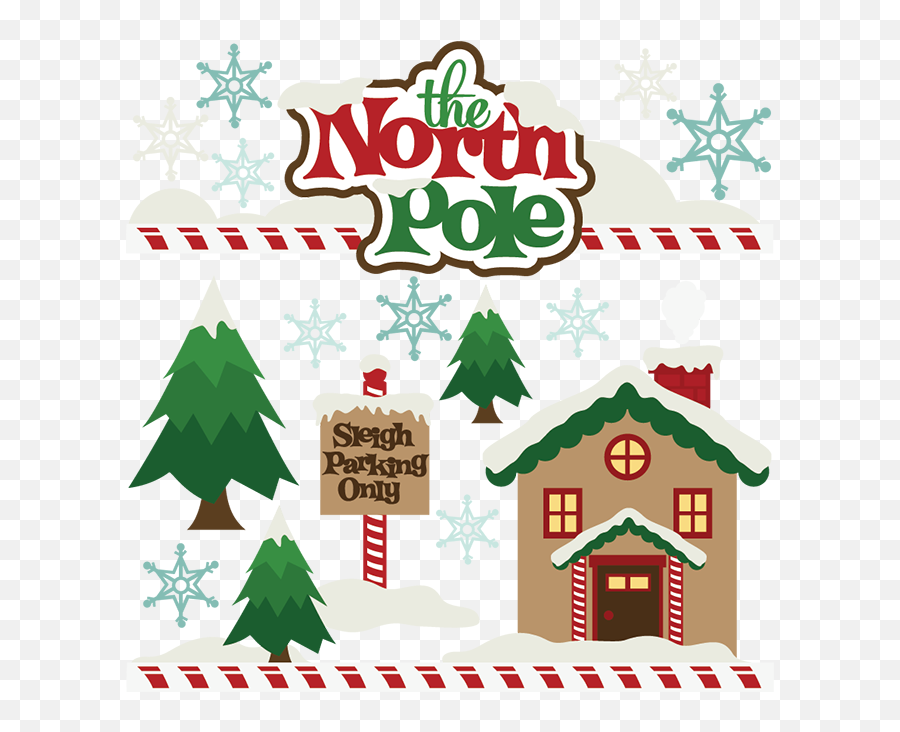 The North Pole Svg Cutting File - Cute Christmas North Pole Emoji,North Pole Clipart