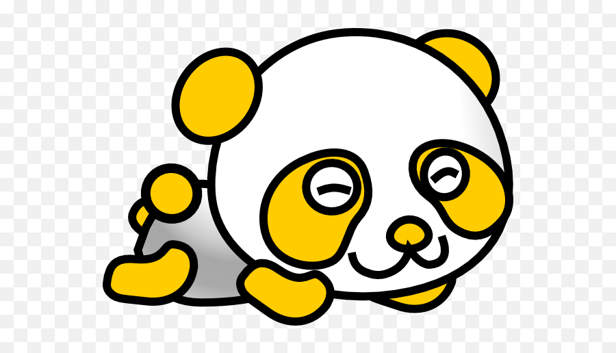 Golden Panda Clip Art At Clker - Golden Panda Clipart Emoji,Panda Clipart