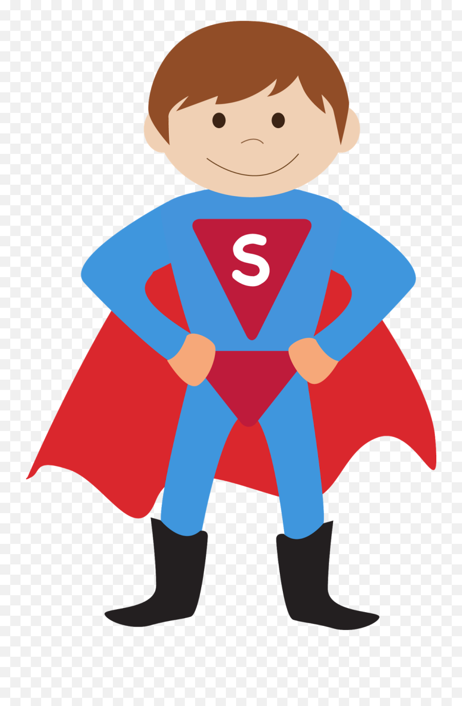 Kids Dressed As Superheroes Clipart - Little Brother Brother Superhero Emoji,Superhero Clipart