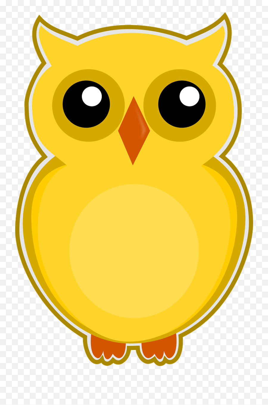 Forest Owl Yellow Bird Cute Animal Nature Sweet H - Coruja Yellow Owl Emoji,Cute Animal Clipart