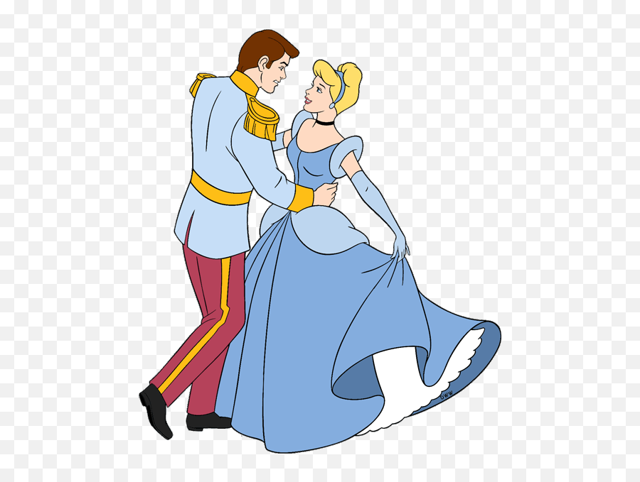 Cinderella And Prince Charming Clip Art - Cinderella And Prince Charming Dancing Emoji,Logo Prince Charming