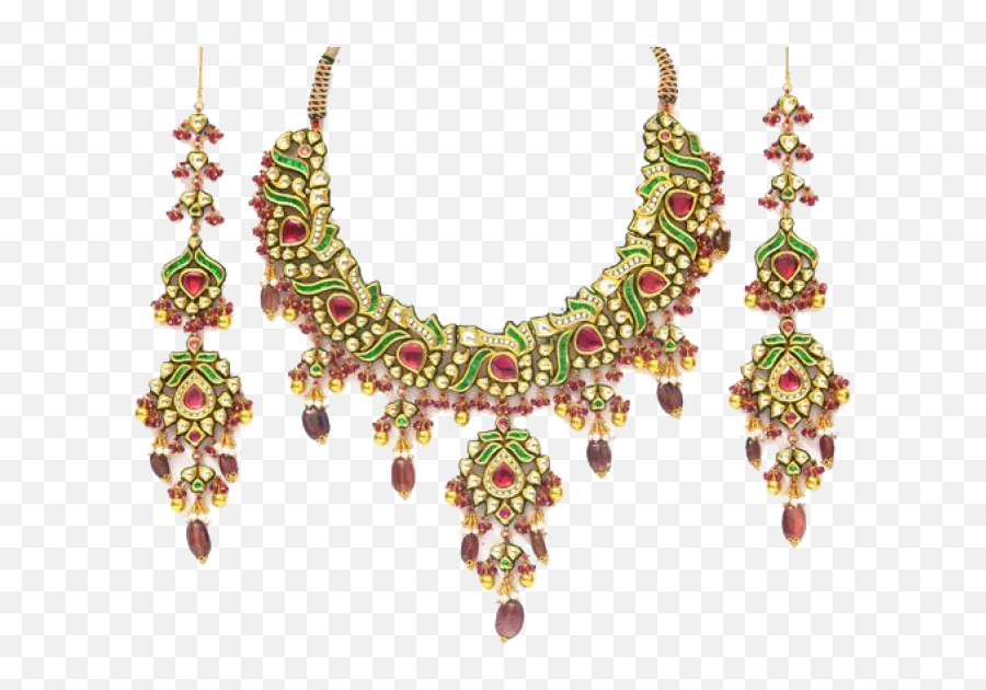 Jewel Clipart Fashion Jewellery - Kundan Jewellery Designs Transparent Indian Jewellery Png Emoji,Jewellery Clipart