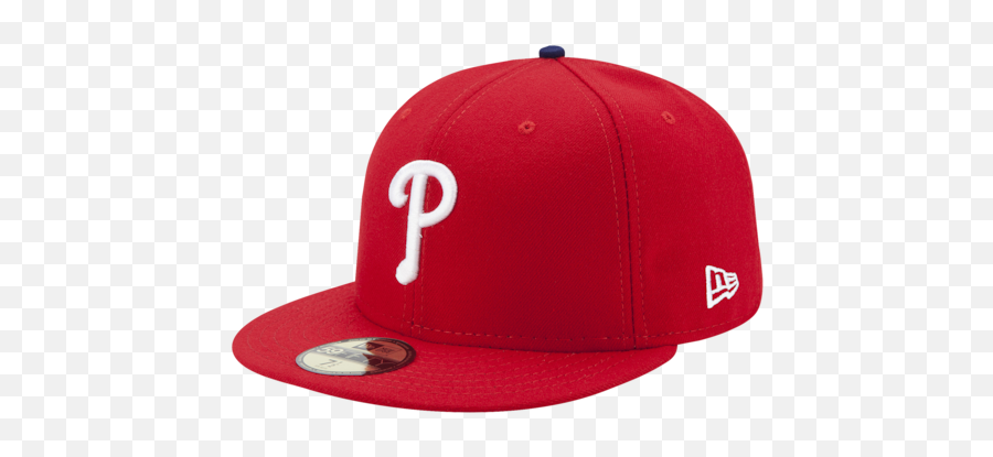 New Era Mlb 59fifty Authentic Cap - Red Phillies Hat Emoji,Mlb Logo Hat