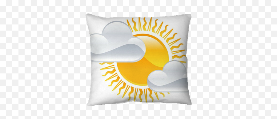 Weather Icon Clipart Sun And Clouds Emoji,Throw Clipart