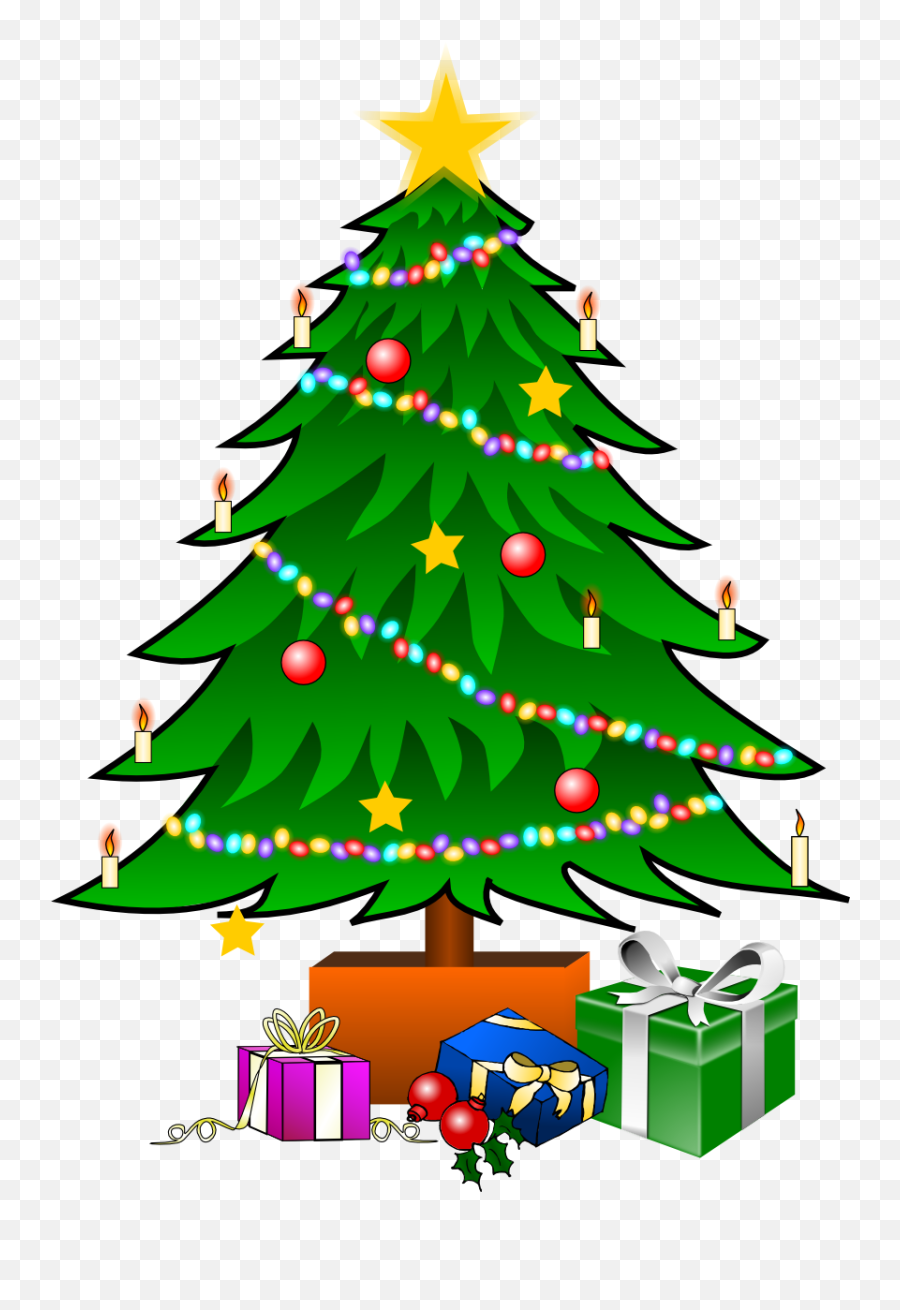 Cartoon Christmas Tree Png Transparent - Christmas Tree Clipart Emoji,Christmas Tree Png