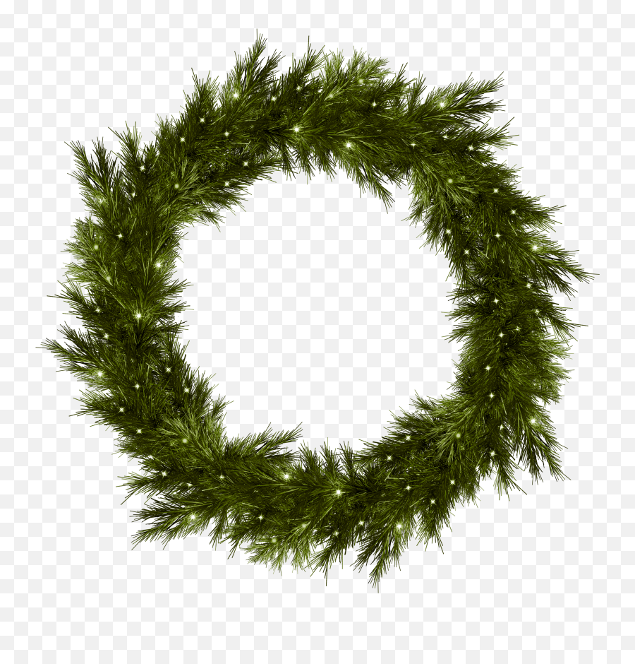 Christmas Wreath Garland Clip Art - Christmas Wreath Png Emoji,Christmas Garland Clipart Black And White