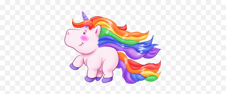 Unicorn By Aida Ramírez Po On Dribbble Emoji,Rainbow Unicorn Clipart