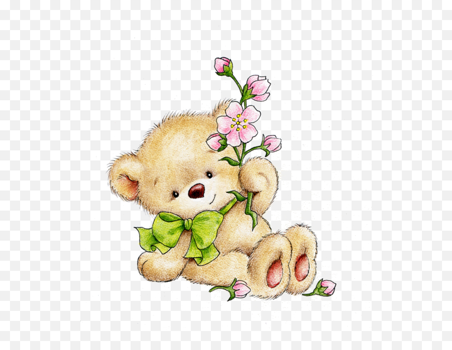 Cute Teddy Bear And Butterfly - Cartoon Teddy Bear Drawing Emoji,Cute Teddy Bear Clipart