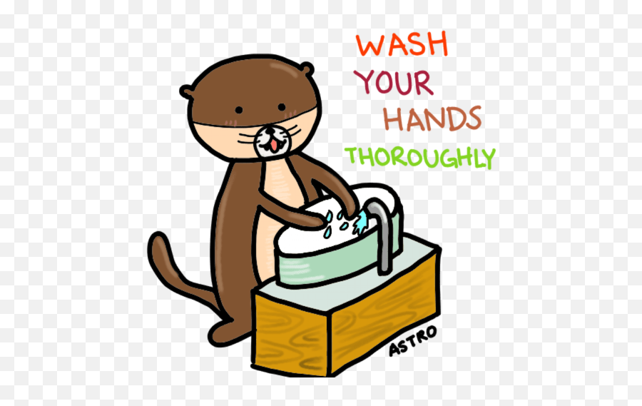 Covid 19 - Astro Otter Happy Emoji,Otter Clipart