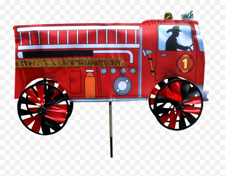 Fire Truck Wind Spinner - Antique Emoji,Firetruck Clipart