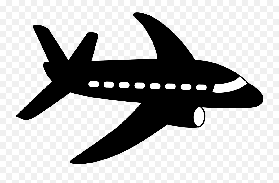 Airplane Silhouette - Clipart Airplane Silhouette Png Emoji,Plane Clipart