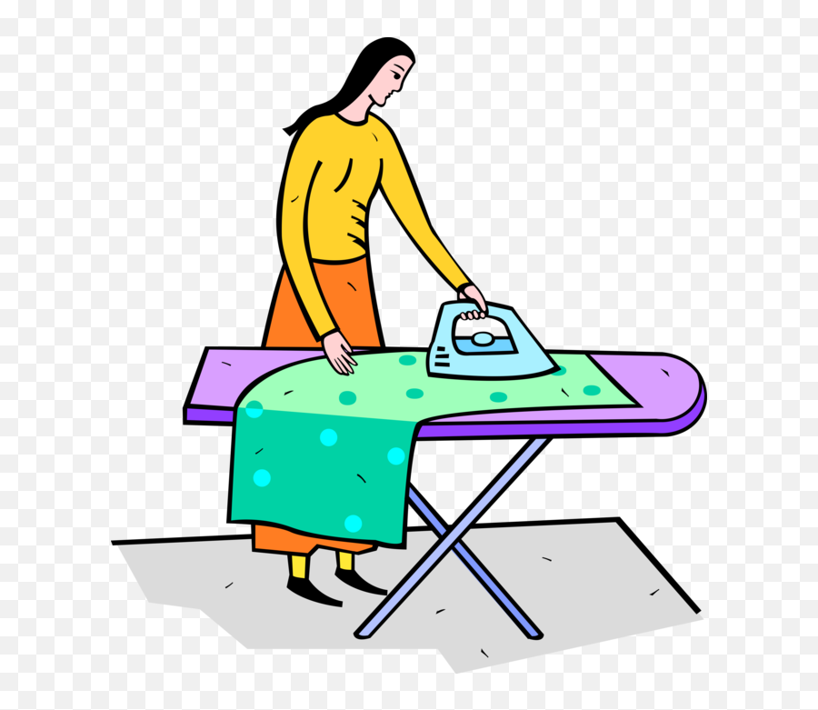 Ironing Board Clipart - Iron The Clothes Cartoon Png Emoji,Iron Clipart
