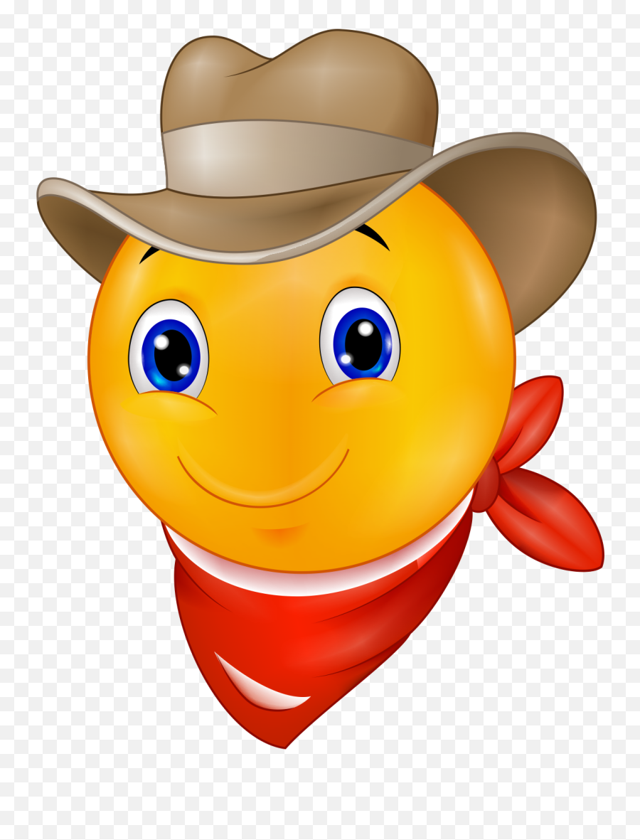 Cowboy Emoji Decal - Smiley Cowboy,Cowboy Emoji Png