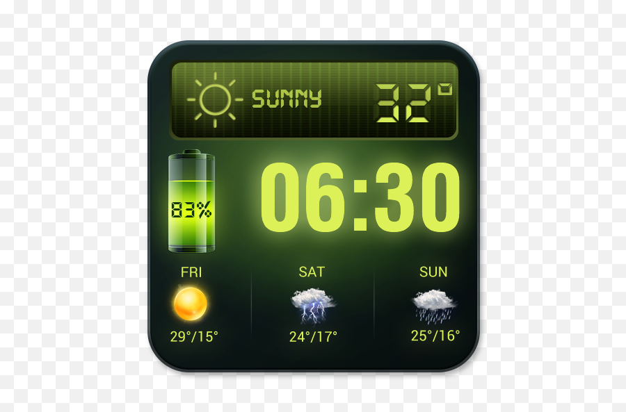 Weather Forecast Widget With Battery - Android Time Weather Battery Widget Emoji,Transparent Clock Widget