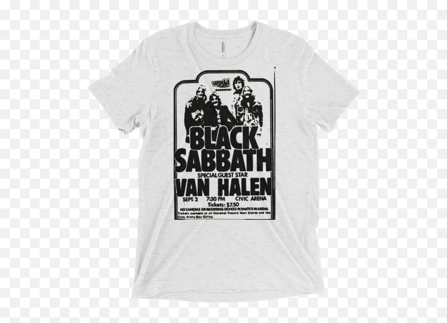 Black Sabbath Gig Flyer Short Sleeve T - Short Sleeve Emoji,Black Sabbath Logo