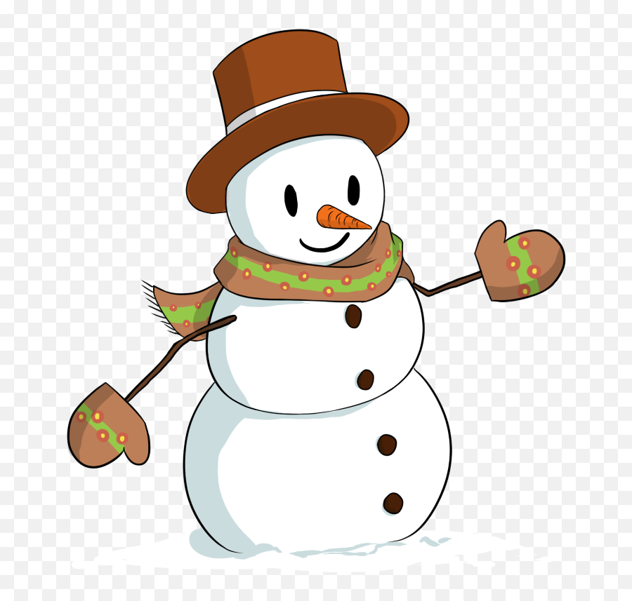 Snowman Clipart - Cute Cartoon Clipart Snowman Emoji,Snowman Clipart